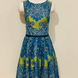 Jovani Beaded Multicolor Blue Green Cocktail Dress